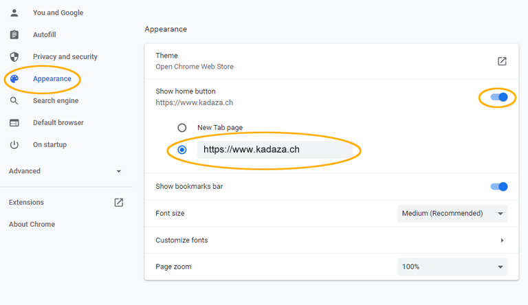 Chrome instructions step 2